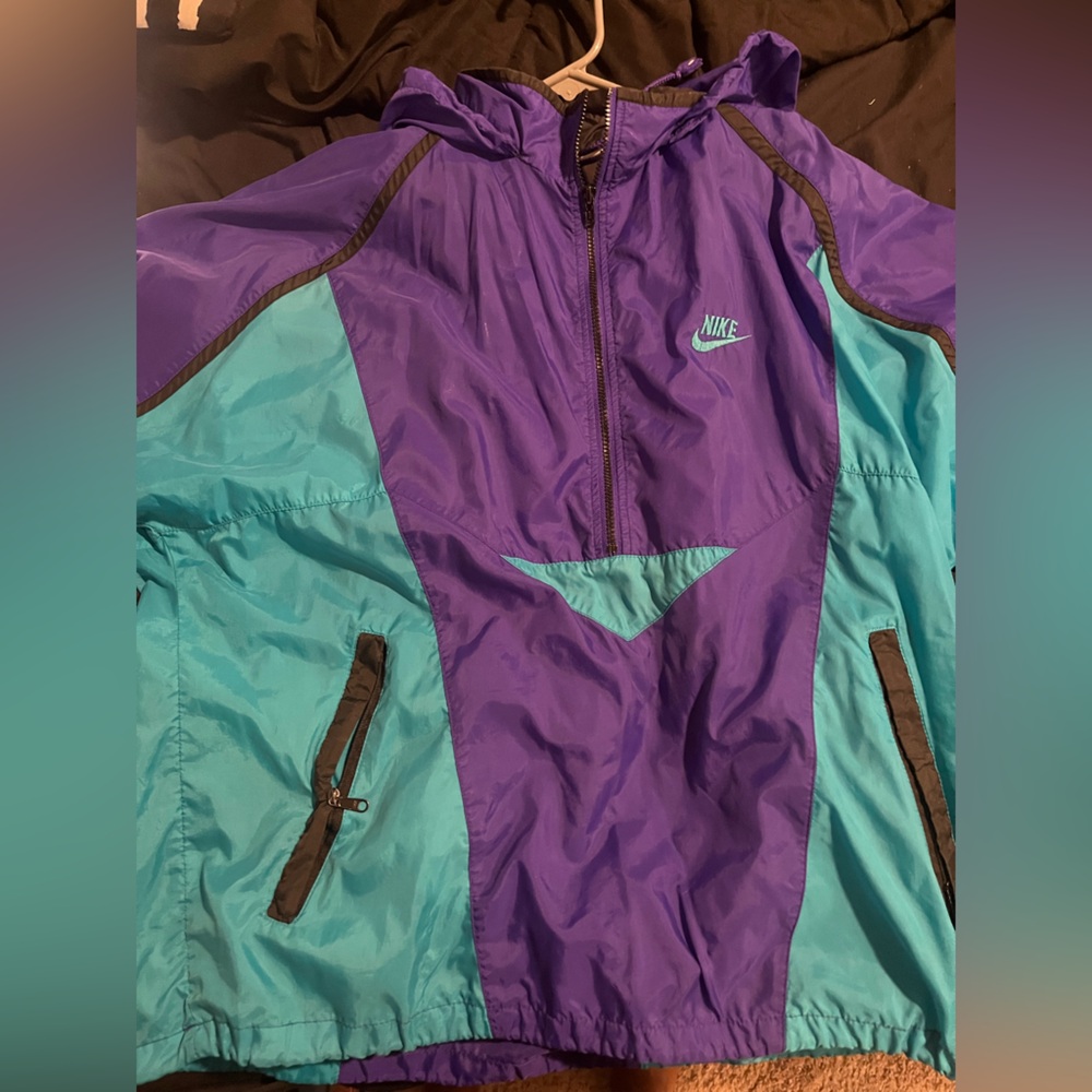 Nike Purple and Black Windbreaker